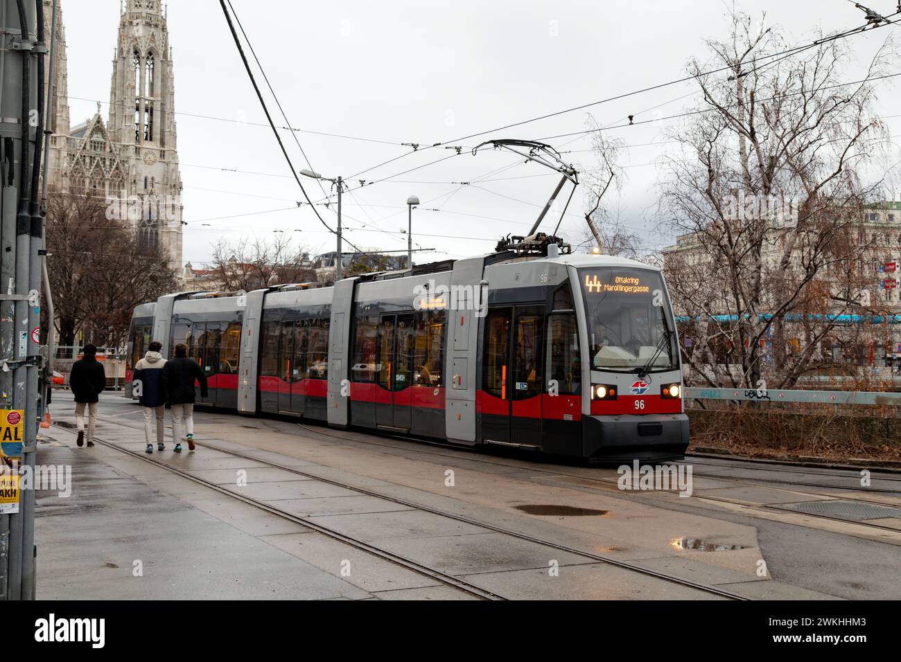 Tram, Ringstrasse, Vienna, Austria. Foto Stock