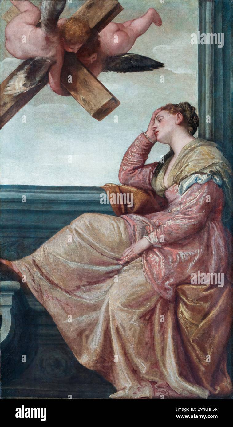 Paolo Veronese, il sogno di Sant'Elena, pittura ad olio su tela, 1570 circa Foto Stock