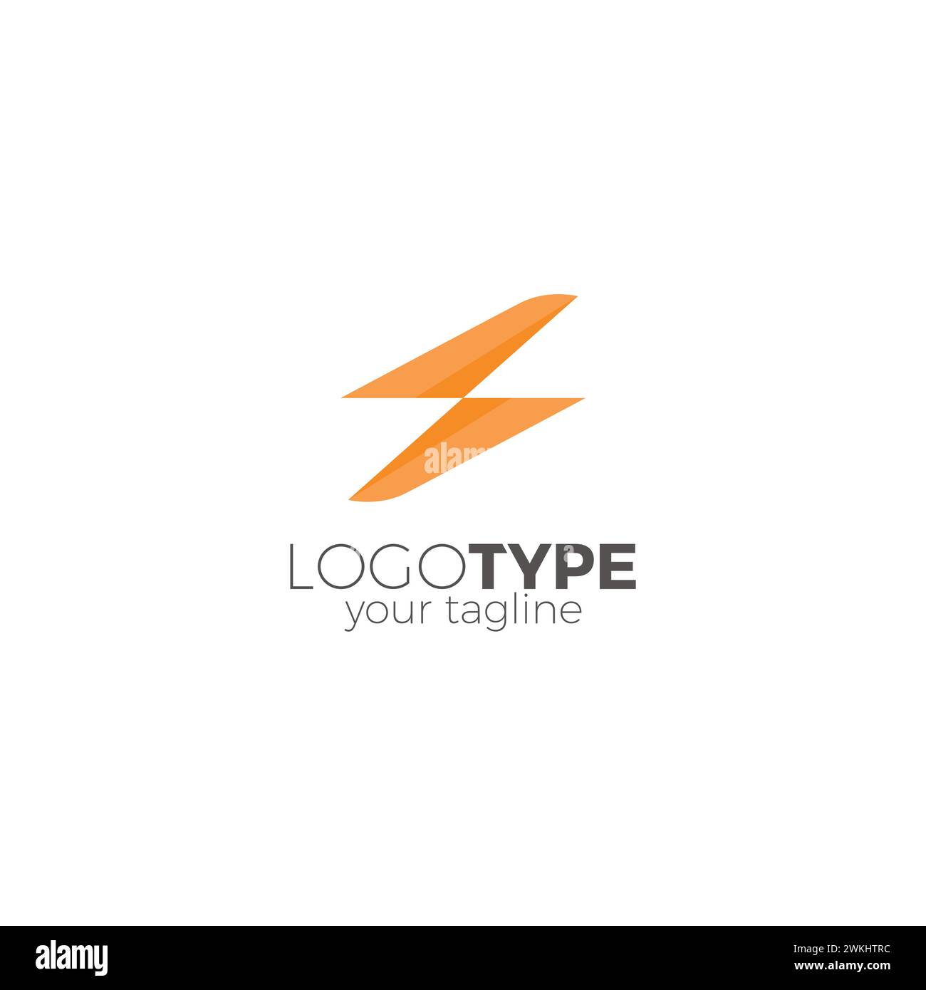Logo S tuono semplice. Icona lettera S. Illustrazione Vettoriale