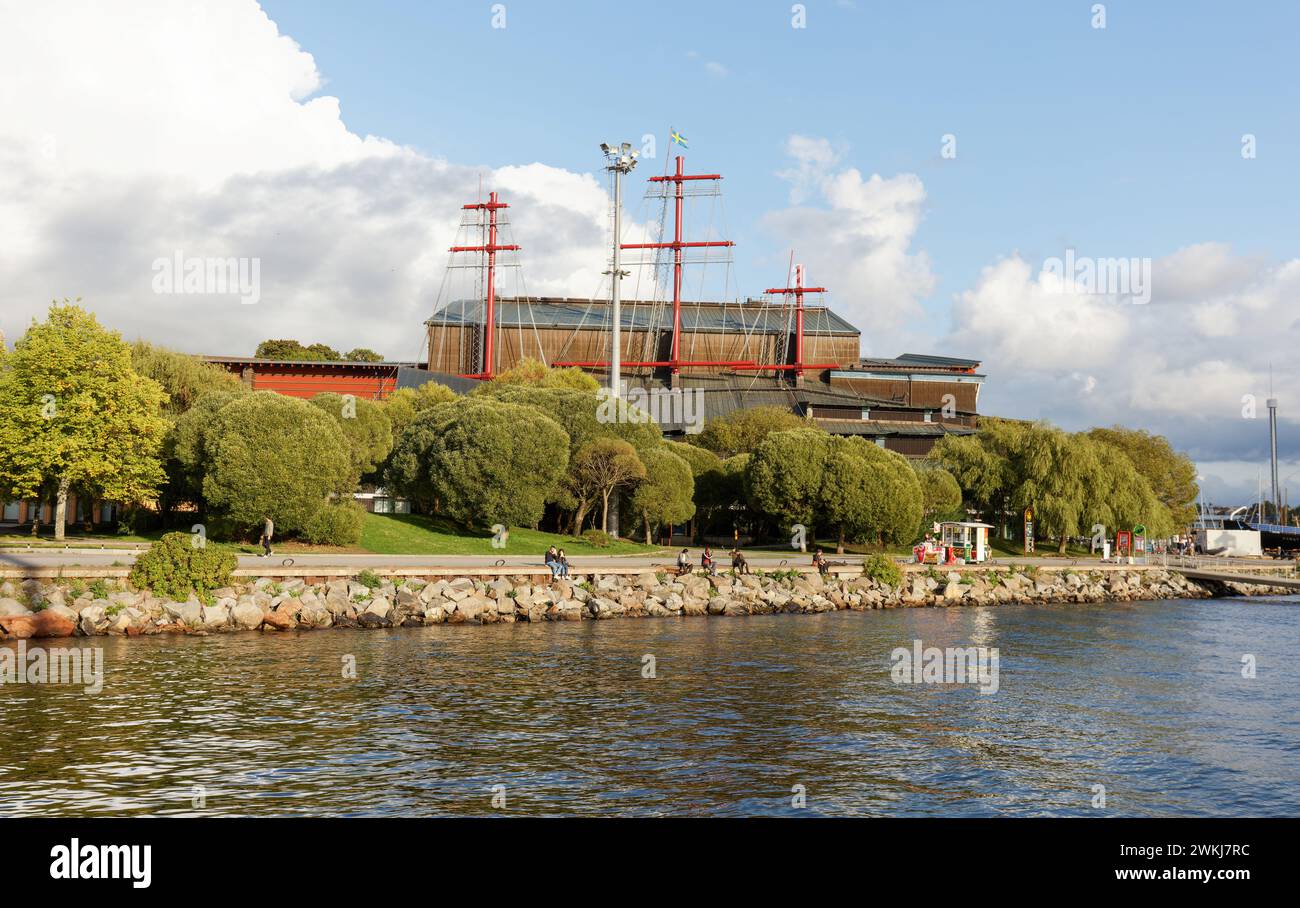 Museo storico Vasa - Vasamuseet - dell'ex cantiere navale di Galärvarvet, Djurgården, Stoccolma Foto Stock