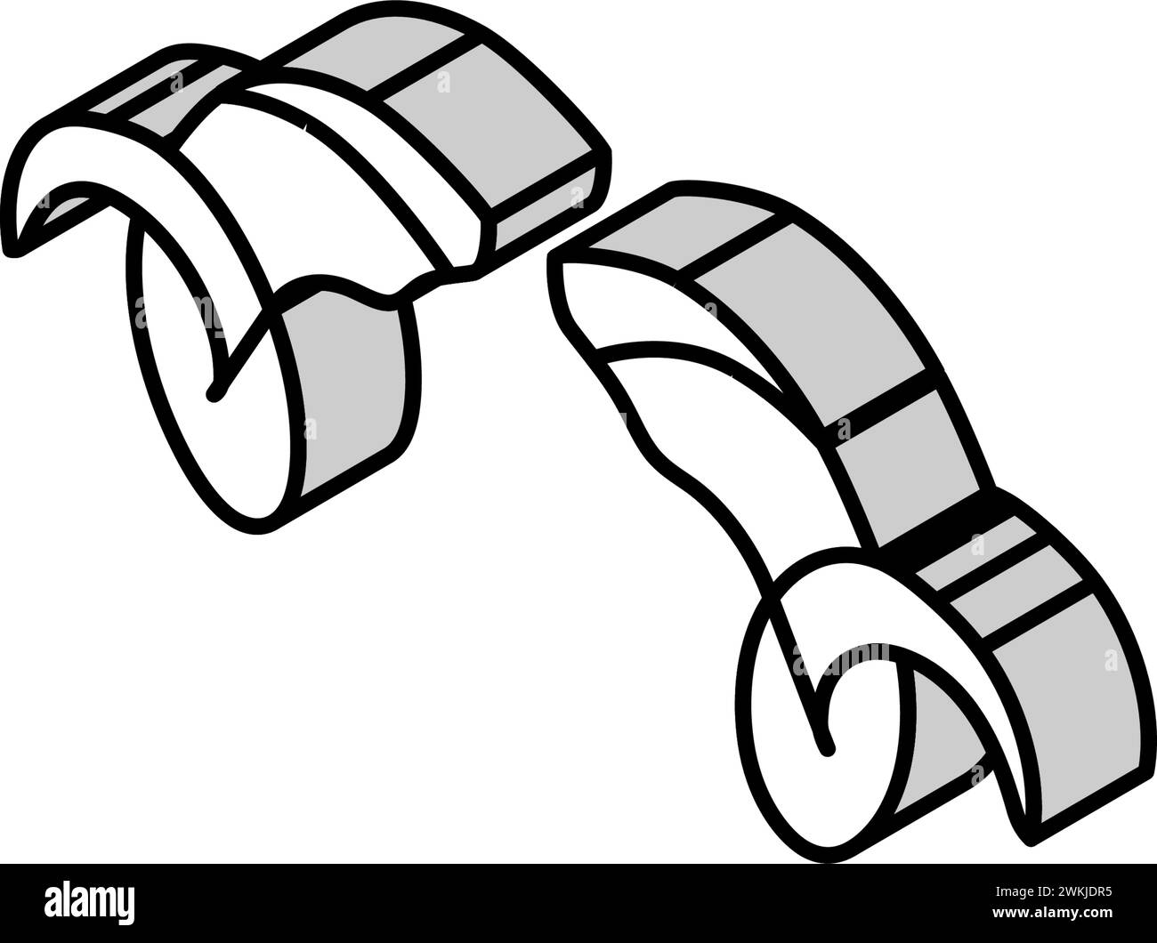 illustrazione vettoriale icona isometrica animale della tromba ram Illustrazione Vettoriale