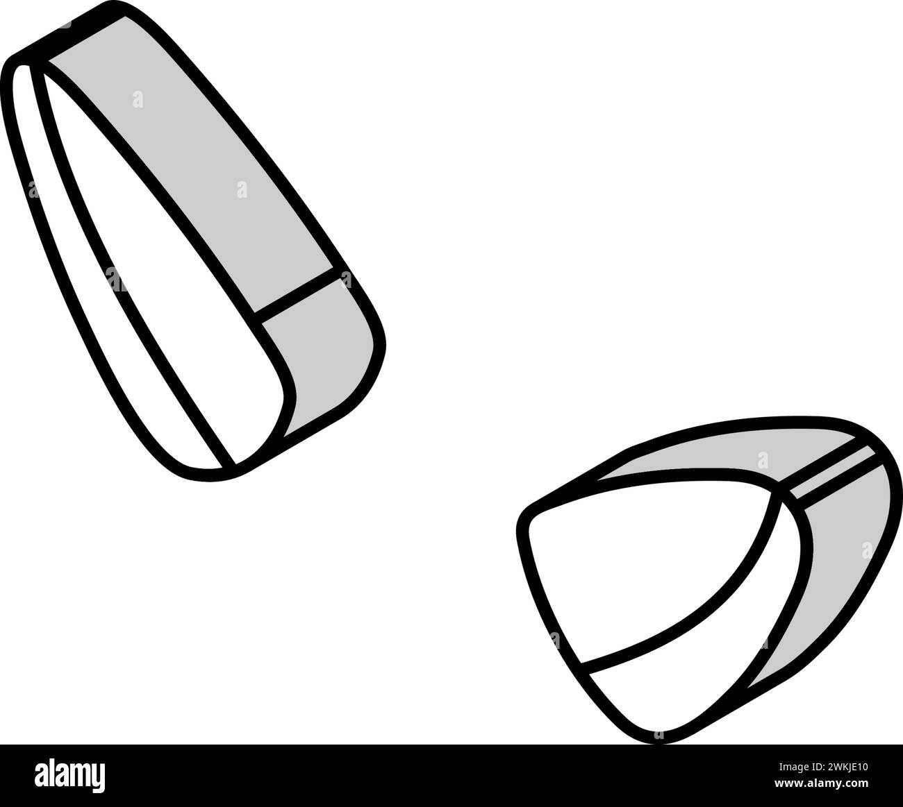 illustrazione vettoriale icona isometrica animale corno di vacca Illustrazione Vettoriale