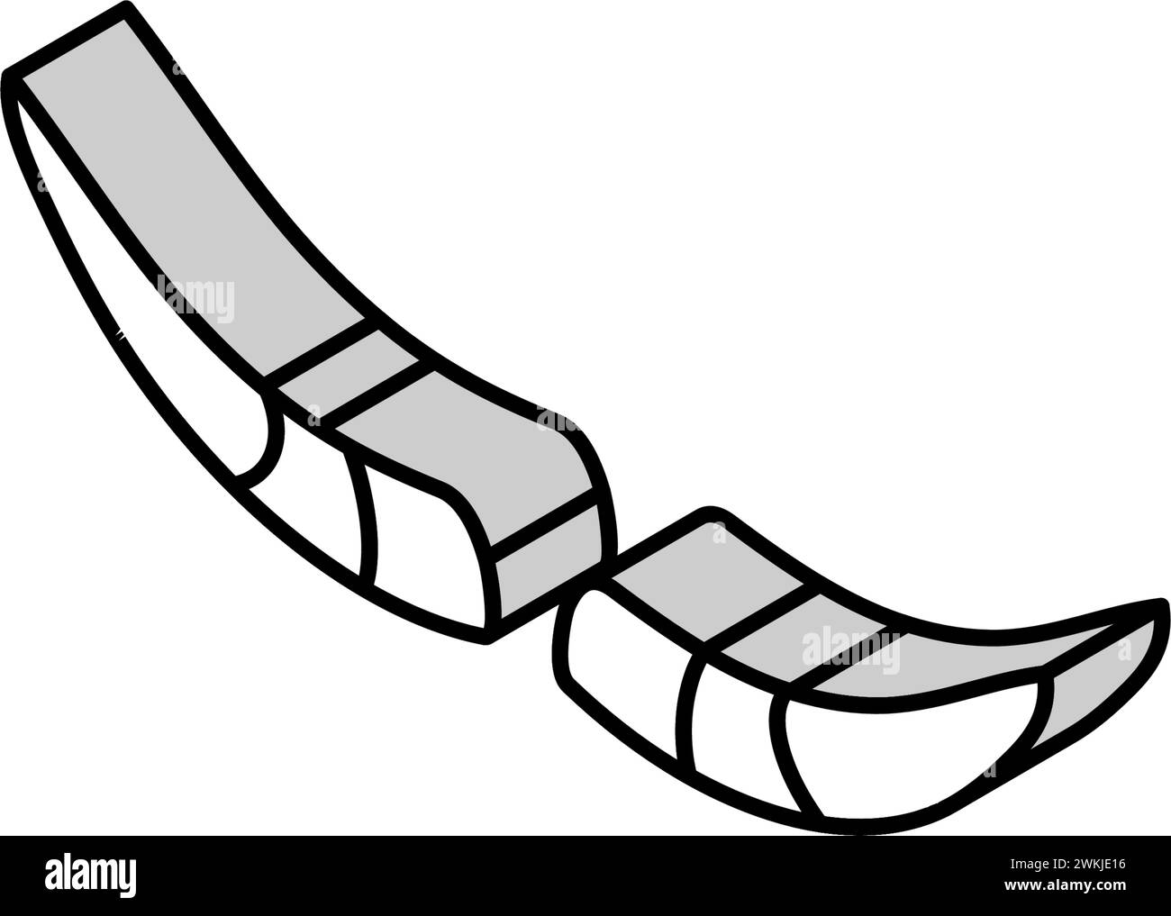illustrazione vettoriale icona isometrica della fauna selvatica della mucca Illustrazione Vettoriale