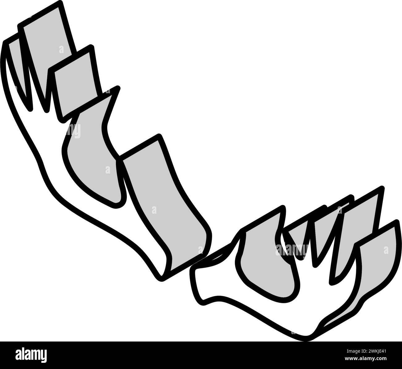 illustrazione vettoriale icona isometrica animale del corno di cervo Illustrazione Vettoriale