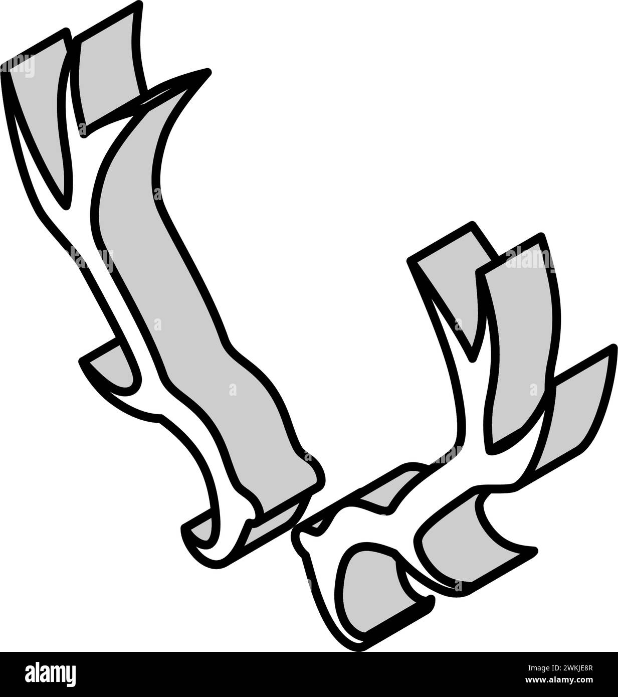 disegno isometrico del vettore icona animale selvatico del cervo Illustrazione Vettoriale