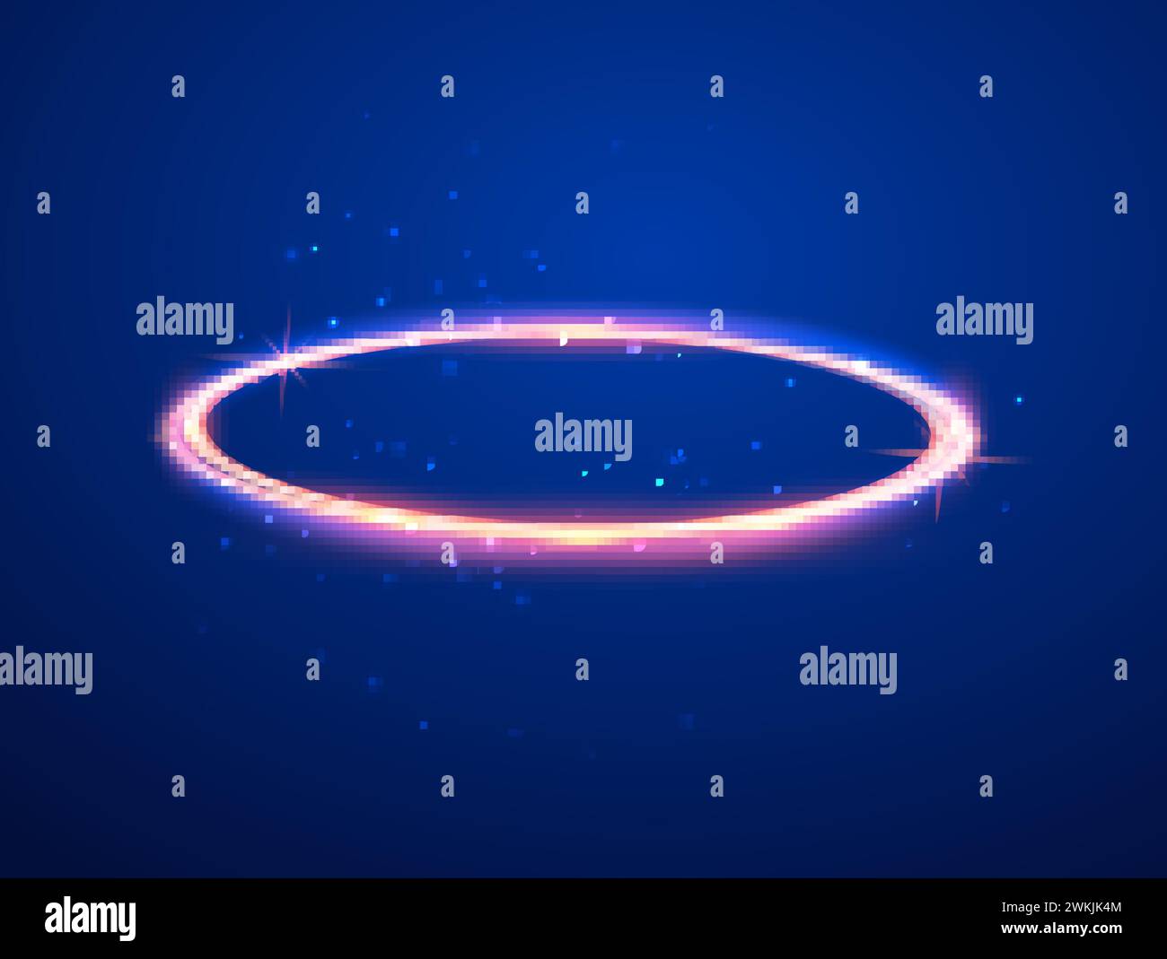 Angelo Halo ring saint aureole icona. L'angelo dell'anello santo Halo isolò l'elemento realistico del cerchio d'oro di nimbus Illustrazione Vettoriale