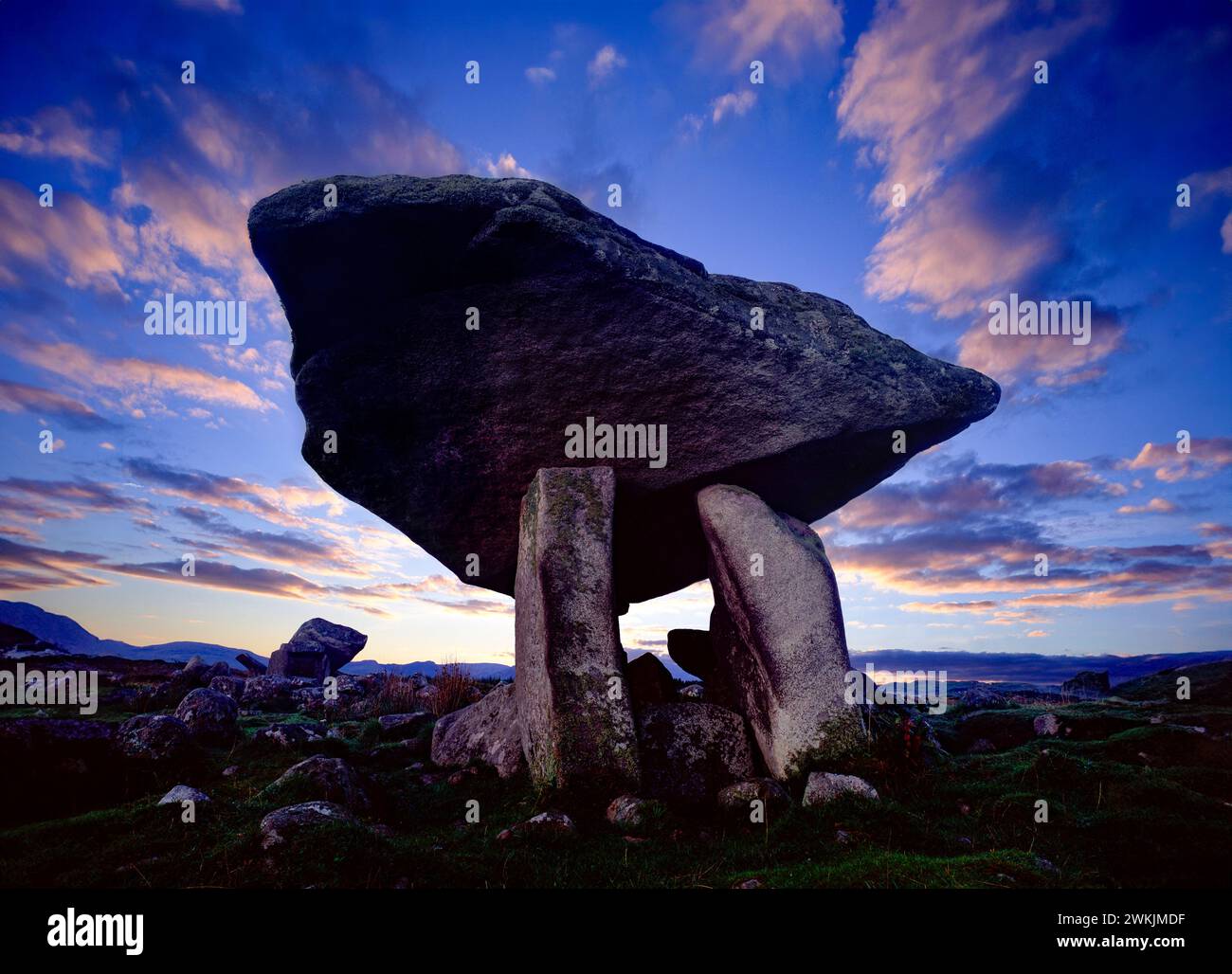 Kilclooney More Dolmen, Ardara, Contea di Donegal, Irlanda Foto Stock