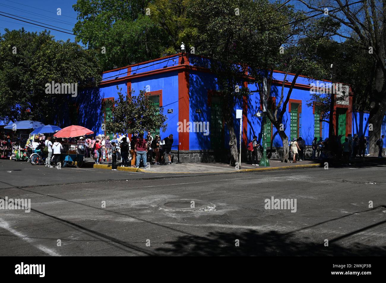 Museo Frida Kahlo, Casa Azul, Coyoacan, città del Messico Foto Stock