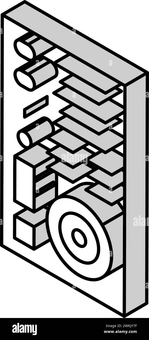 illustrazione vettoriale icona isometrica per indumenti protettivi Illustrazione Vettoriale