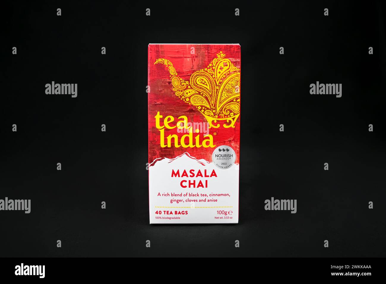 Tea India Masala chai Tea – Galles, Regno Unito – 19 febbraio 2024 Foto Stock