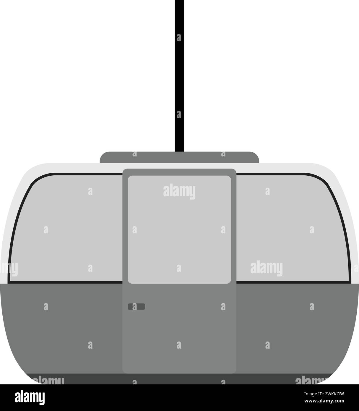 Immagine vettoriale dell'icona della cabina della funivia. Illustrazione Vettoriale