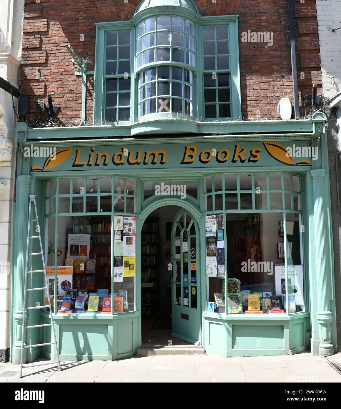 Negozio di libri nel centro di Lincoln, Inghilterra Foto Stock