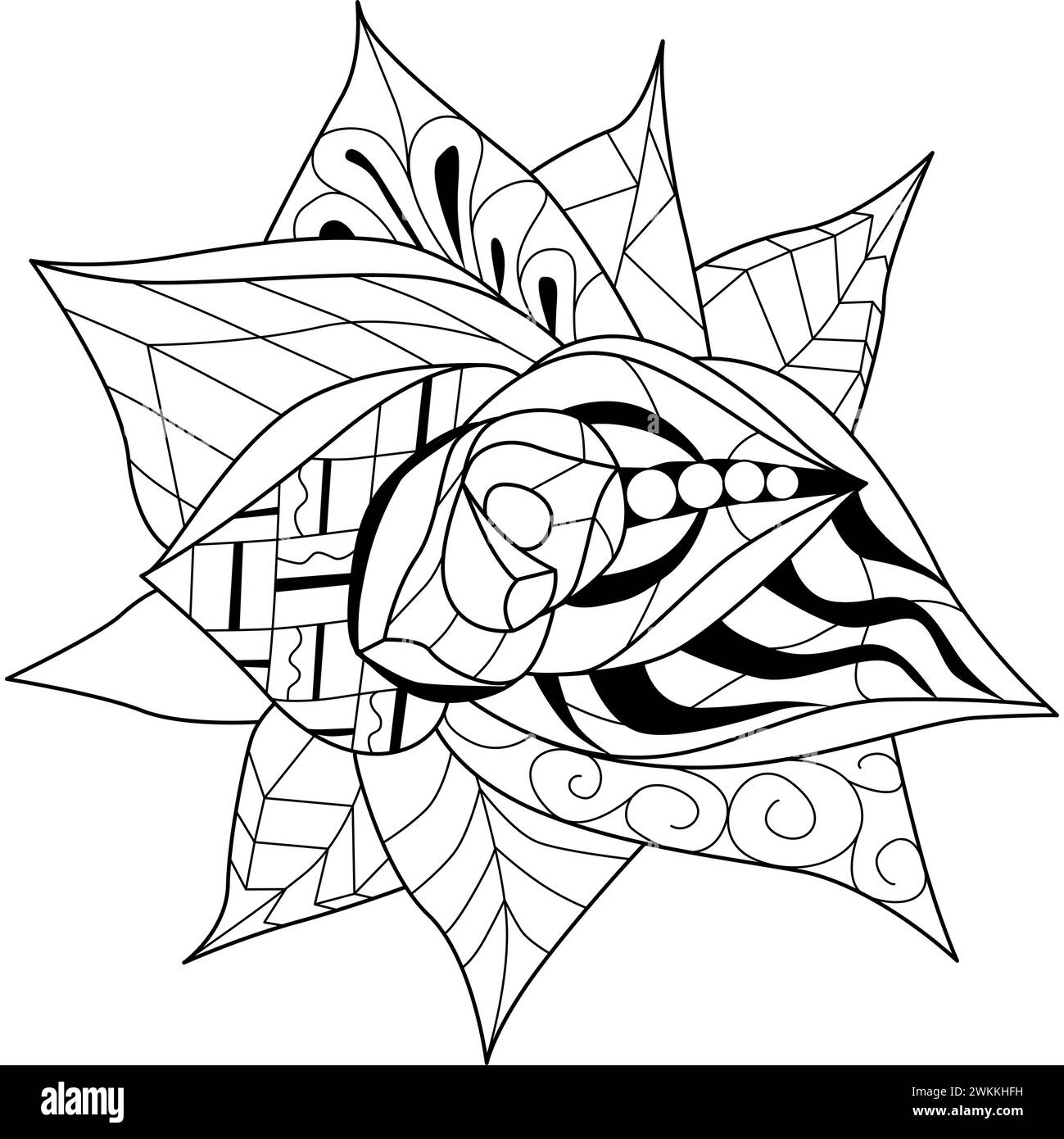 Succulenta figura disegnata a mano fiore del deserto. Design floreale per poster di invito vettoriale Illustrazione Vettoriale