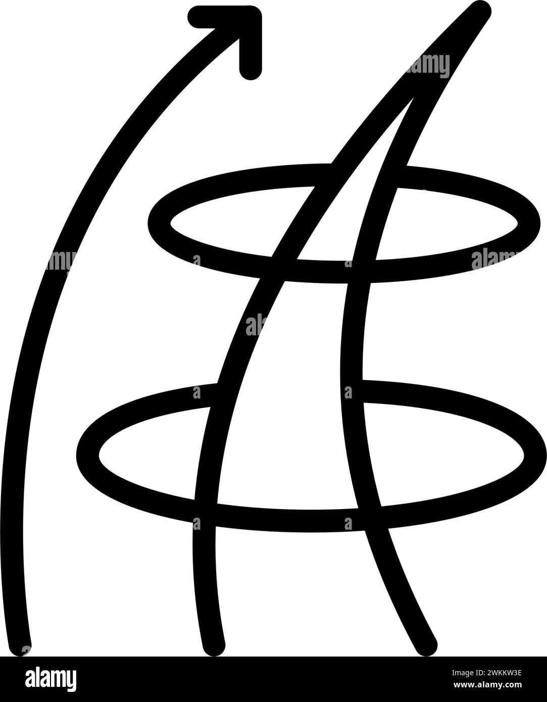 Icona linea di concetto Follicle Shine. Capelli luminosi con pittogramma lineare effetto cheratina. Icona contorno follicolo. Illustrazione vettoriale isolato. Illustrazione Vettoriale