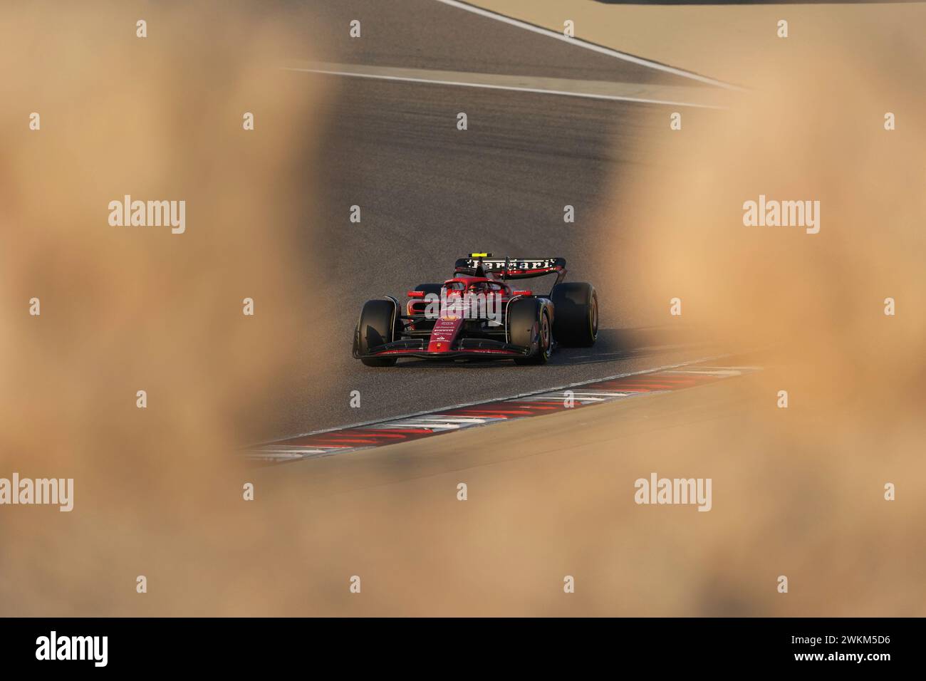 21 febbraio 2024, Bahrain International Circuit, Sakhir, test drive di Formula 1 in Bahrain 2023, nella foto Carlos Sainz Jr. (ESP), Scuderia Ferrari Foto Stock