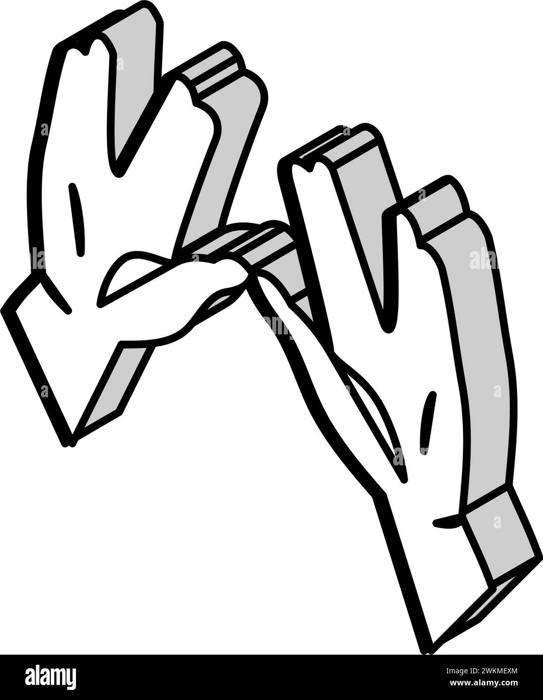 gesto di preghiera ebraico icona isometrica illustrazione vettoriale Illustrazione Vettoriale