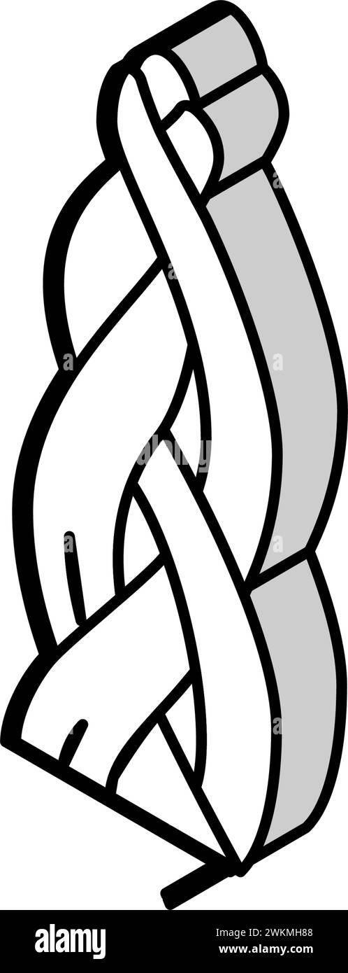 candela di havdalah illustrazione vettoriale dell'icona isometrica ebraica Illustrazione Vettoriale