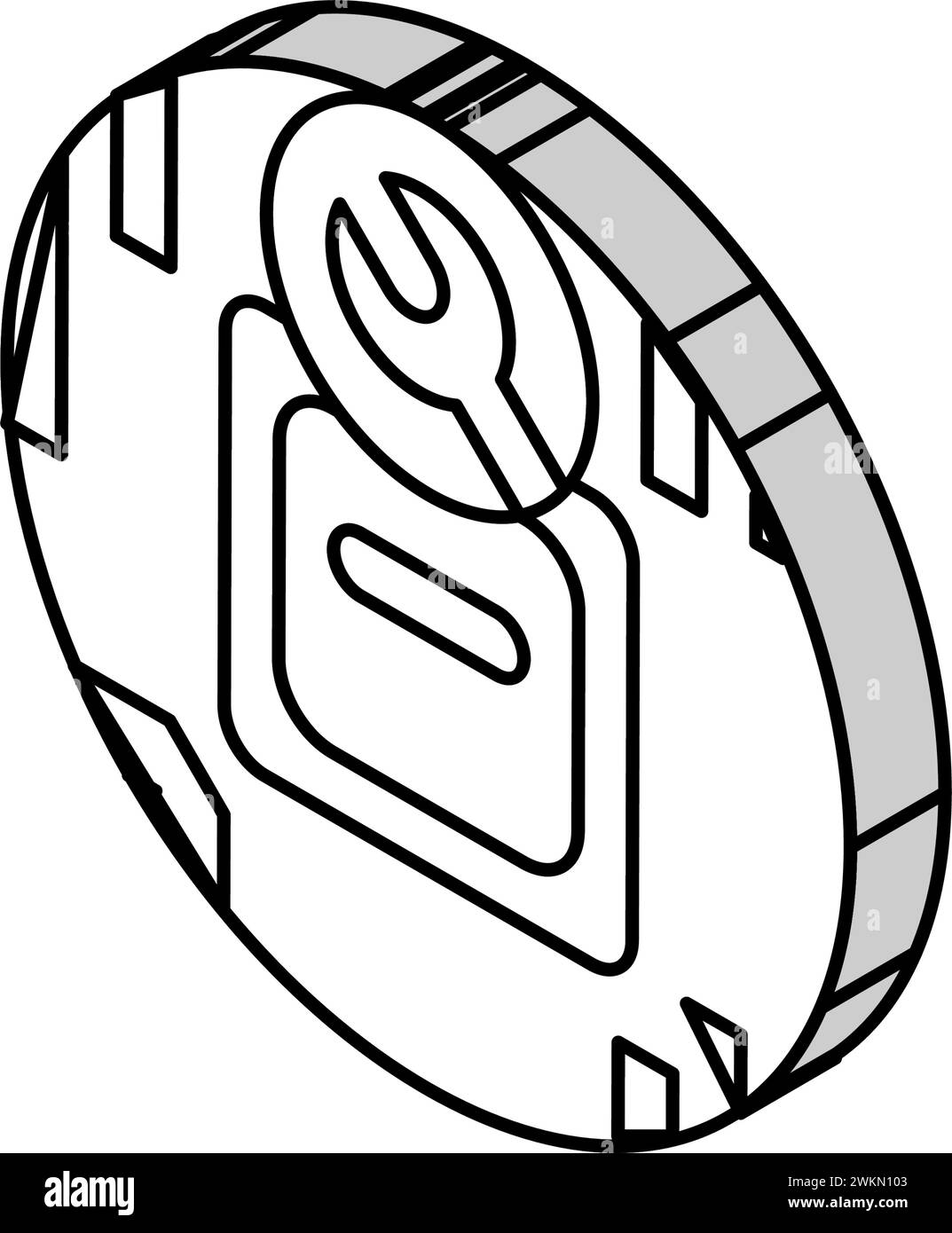 illustrazione vettoriale icona isometrica elettronica di riparazione scheda a circuiti stampati Illustrazione Vettoriale