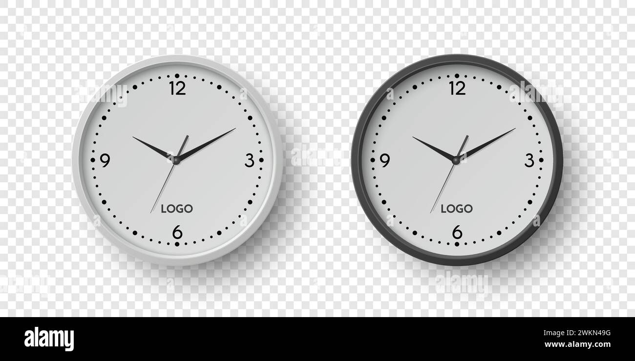 Orologio da ufficio Vector 3d Realistic Round Wall. Primo piano con quadrante bianco e nero isolato. Modello di progettazione, Mock-up per il Branding, pubblicità. Semplice Illustrazione Vettoriale Orologio da ufficio Vector 3d Realistic Round Wall. Primo piano con quadrante bianco e nero isolato. Modello di progettazione, Mock-up per il Branding, pubblicità. Semplice Illustrazione Vettoriale