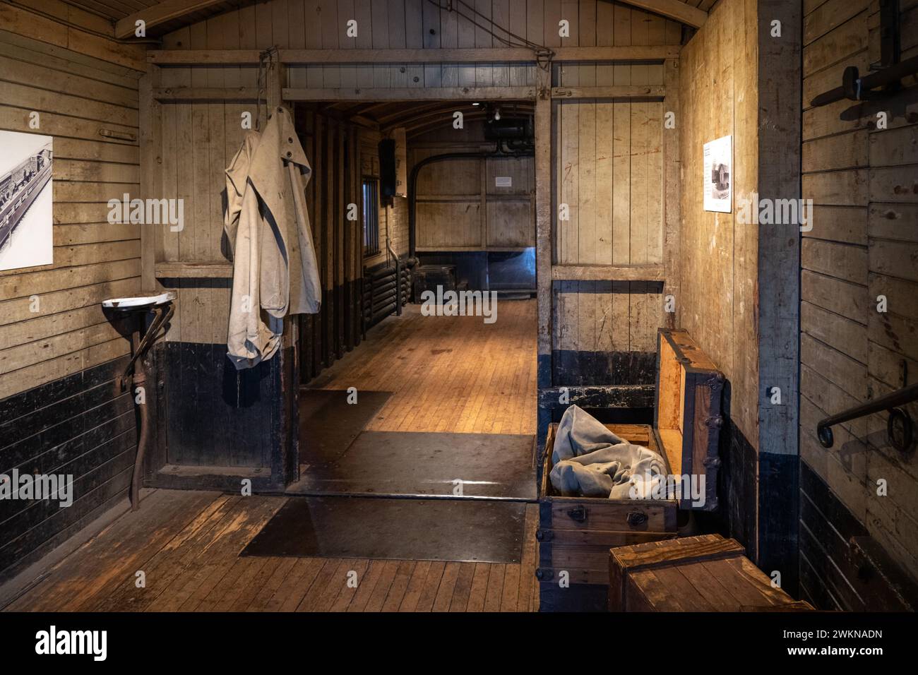 US mail Railroad Car presso il B&o Railroad Museum Foto Stock