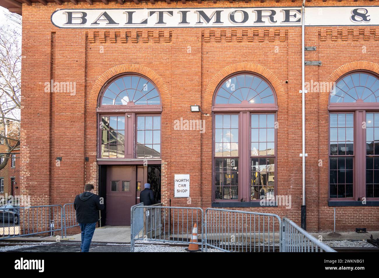 B&o Railroad Museum, negozi di auto: Edificio delle locomotive del XX secolo Foto Stock