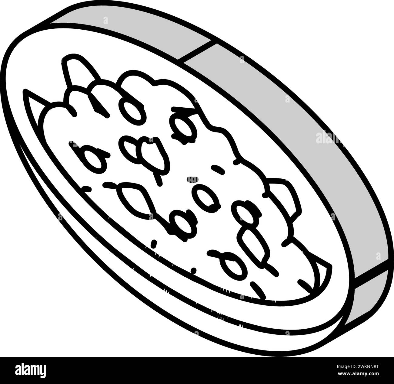 kisir cucina turca icona isometrica illustrazione vettoriale Illustrazione Vettoriale