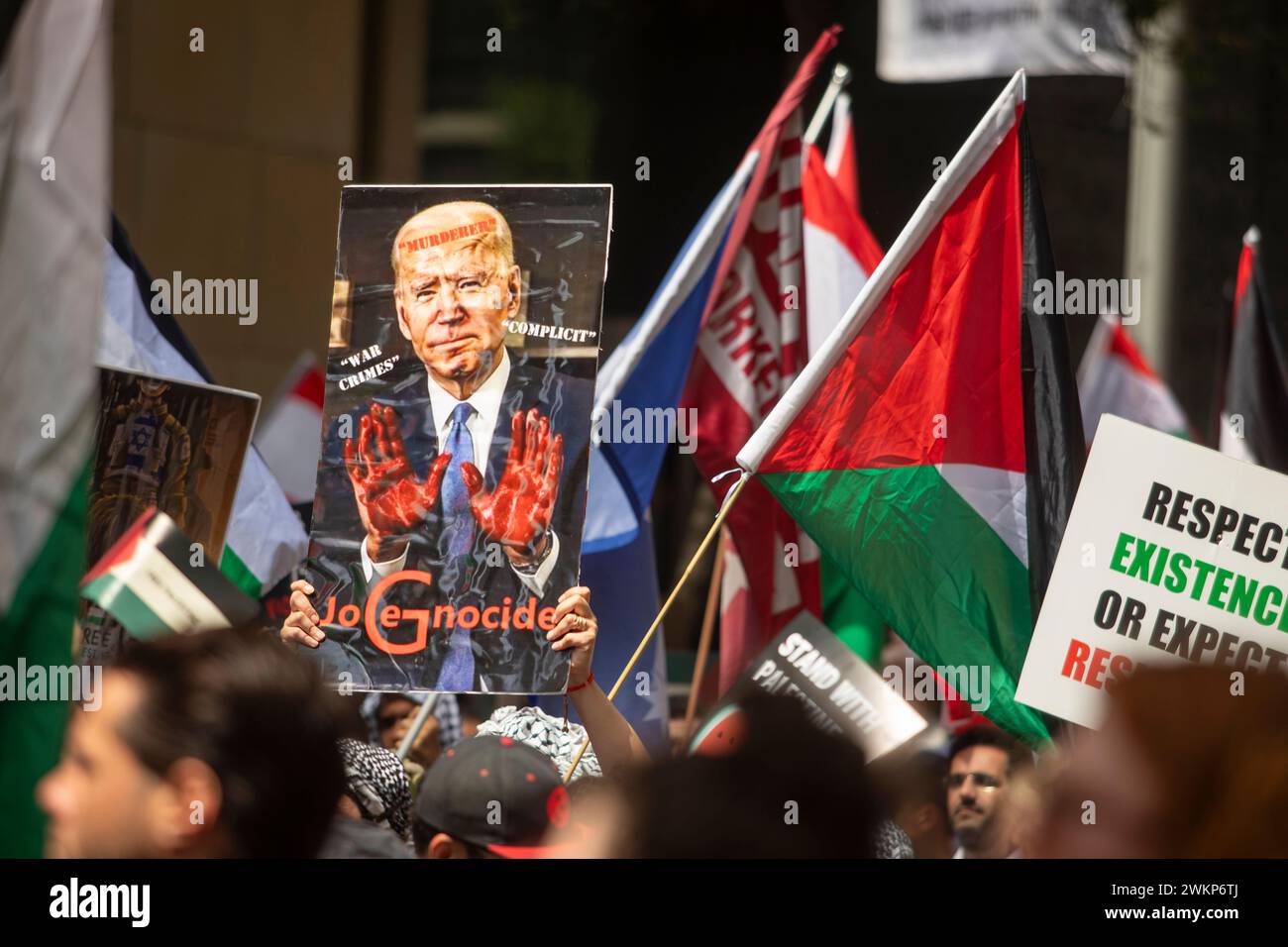 Foto di Tim Cuff - dicembre 2023 - marcia anti-Israele di protesta, Sydney, Australia Foto Stock