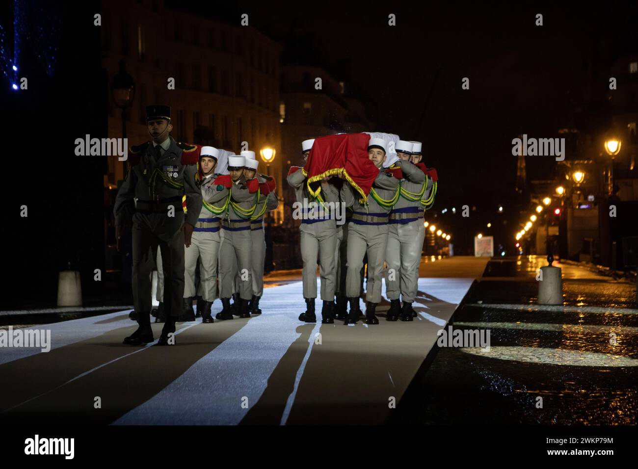 Parigi, Francia, mercoledì 21 febbraio 2024, cerimonia di ingresso di Missak Manouchian e dei suoi compagni di resistenza nel Pantheon, Credit Franc Loock / Alamy Live News Foto Stock