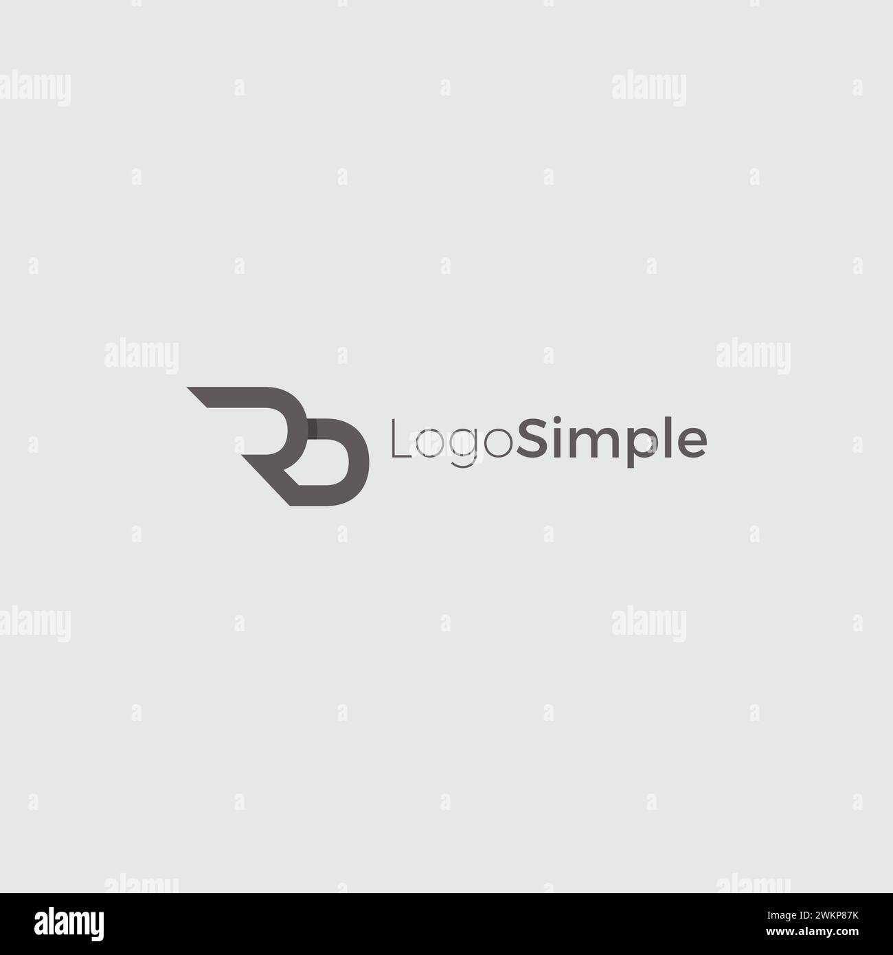 Design del logo RB. Icona lettera RB Illustrazione Vettoriale