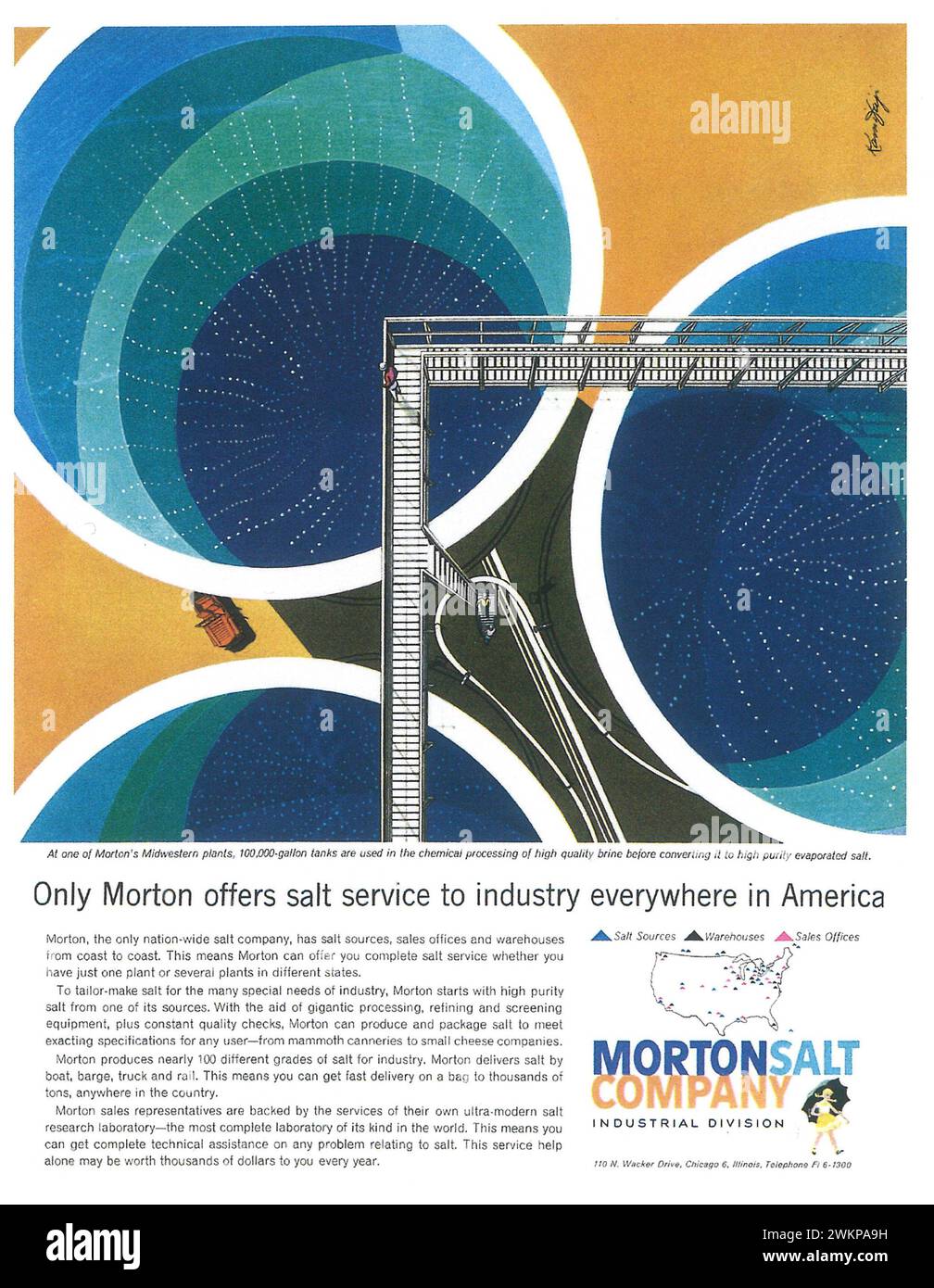 1959 Morton Salt Company ad Foto Stock