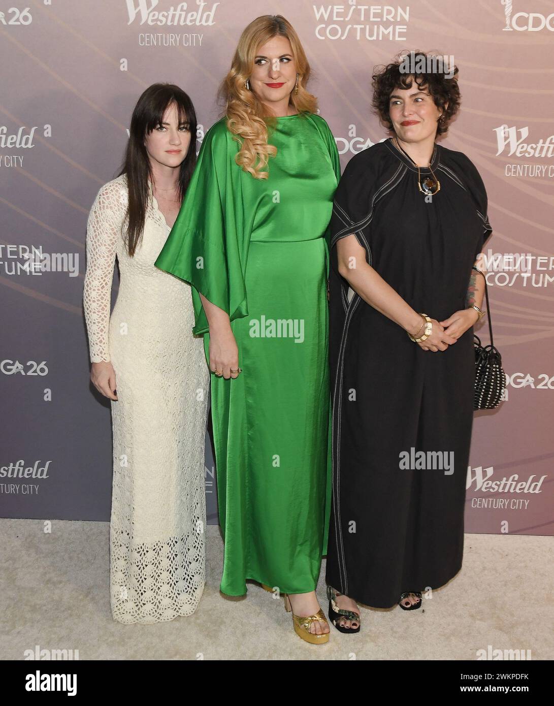 Los Angeles, Stati Uniti. 21 febbraio 2024. (L-R) Laurel Rose, Jill Livingston e Aileen Abercrombie al 26° Annual Costume Designers Guild Awards tenutosi presso NeueHouse Hollywood a Hollywood, CA, mercoledì 21 febbraio 2024. (Foto di Sthanlee B. Mirador/Sipa USA) credito: SIPA USA/Alamy Live News Foto Stock