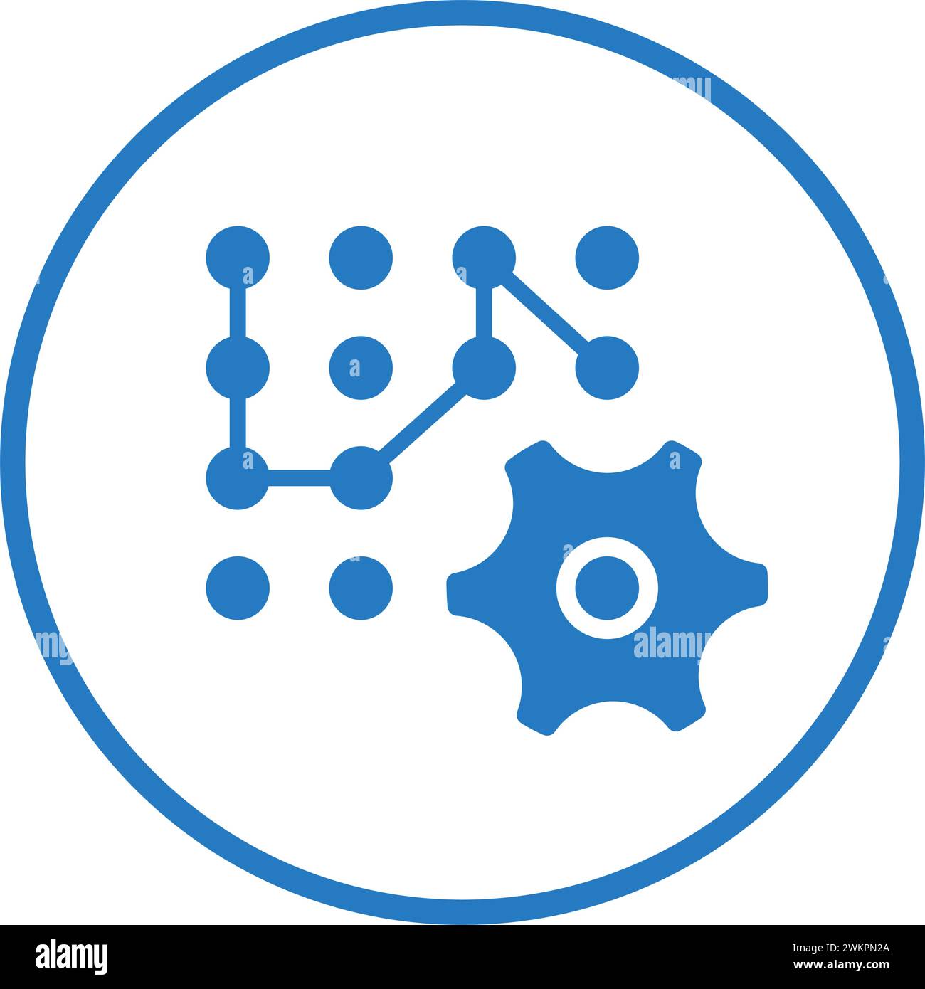 Complessità, struttura, icona di sistema. Uso commerciale, file stampati e presentazioni, materiali promozionali, Web o qualsiasi tipo di progetto di progettazione. Illustrazione Vettoriale