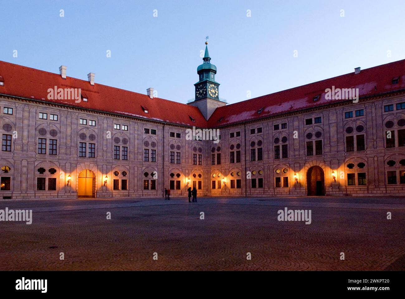 Cortile nell'ex Residenz, Monaco, Baviera, Germania Foto Stock