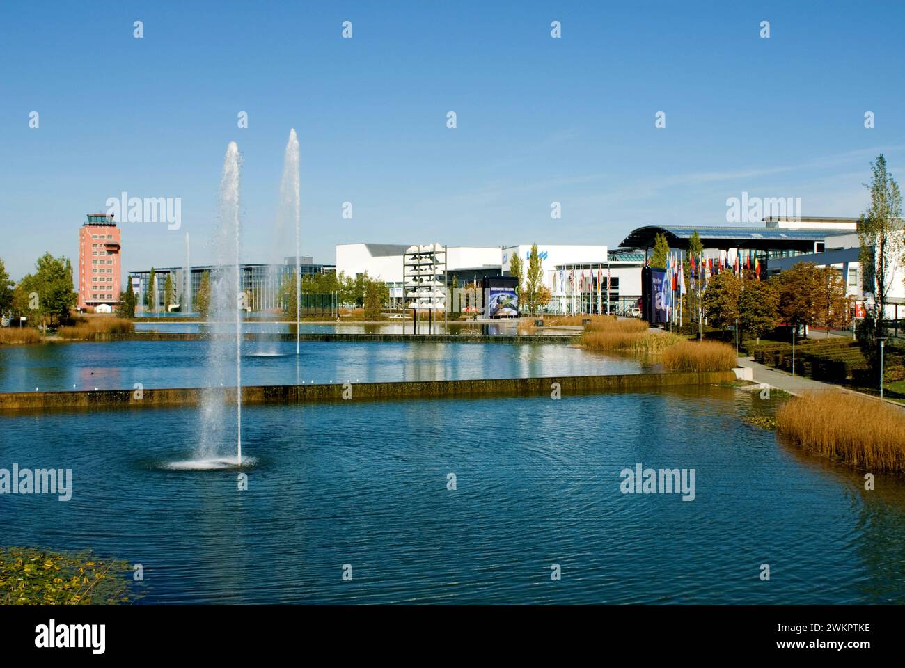 Area fieristica ICM, Riem, Baviera, Germania Foto Stock