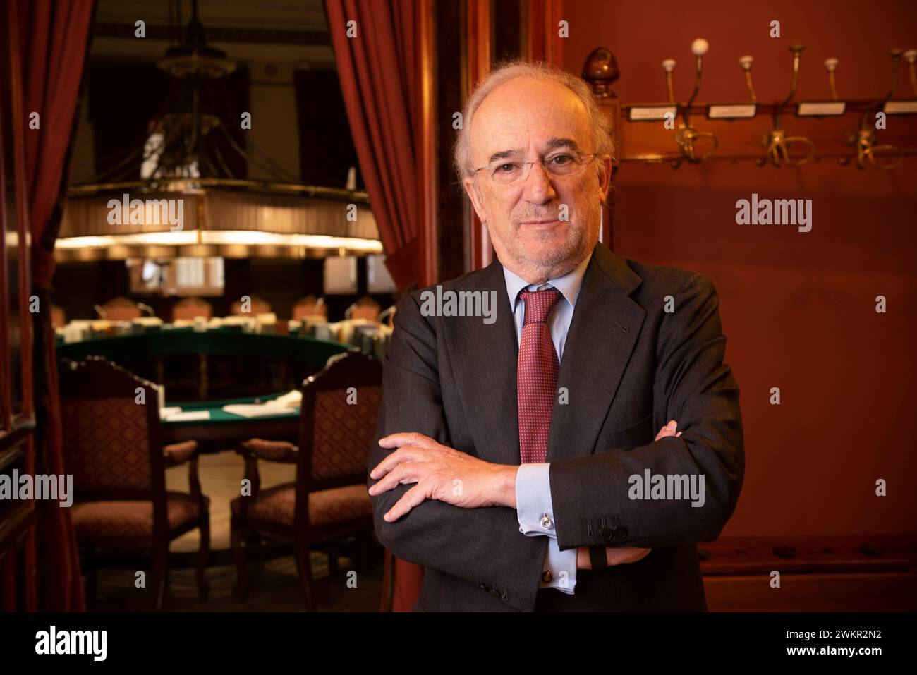 Madrid, 21/12/2018. Intervista a Santiago Muñoz Machado, direttore della Rae, accademia reale spagnola. Foto Matias nipote Archdc. Crediti: Album / Archivo ABC / Matías Nieto Koenig Foto Stock