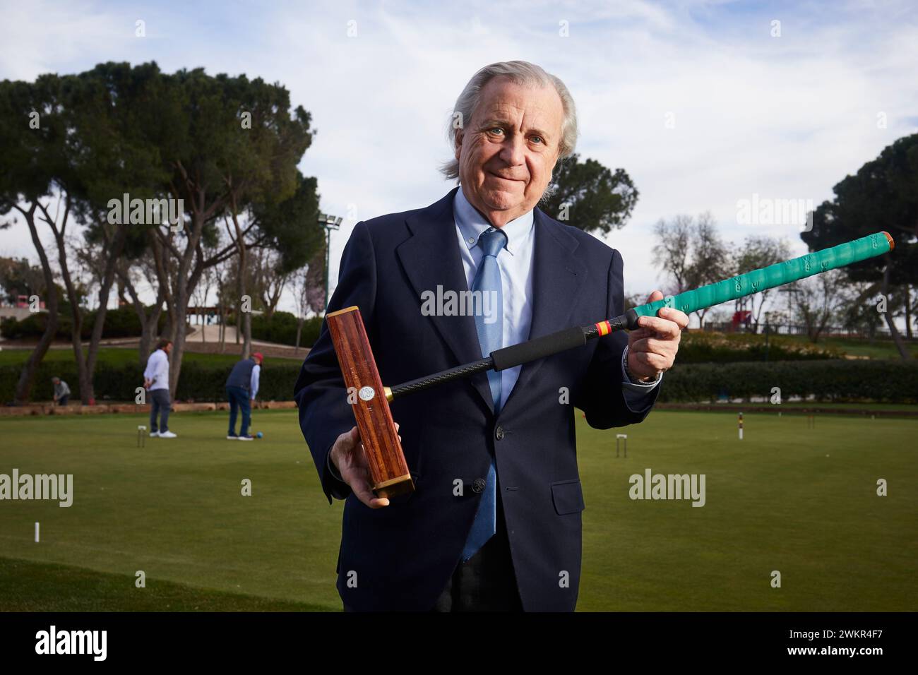 San Sebastián de los Reyes (Madrid), 03/16/2023. RSHECC (Royal Spanish Equestrian Society Country Club). Ritratti posati sui campi di croquet e durante l'intervista con il presidente della Federazione spagnola dei croquet, José Luis Álvarez-sala. Foto: Guillermo Navarro. ARCHDC. Crediti: Album / Archivo ABC / Guillermo Navarro Foto Stock