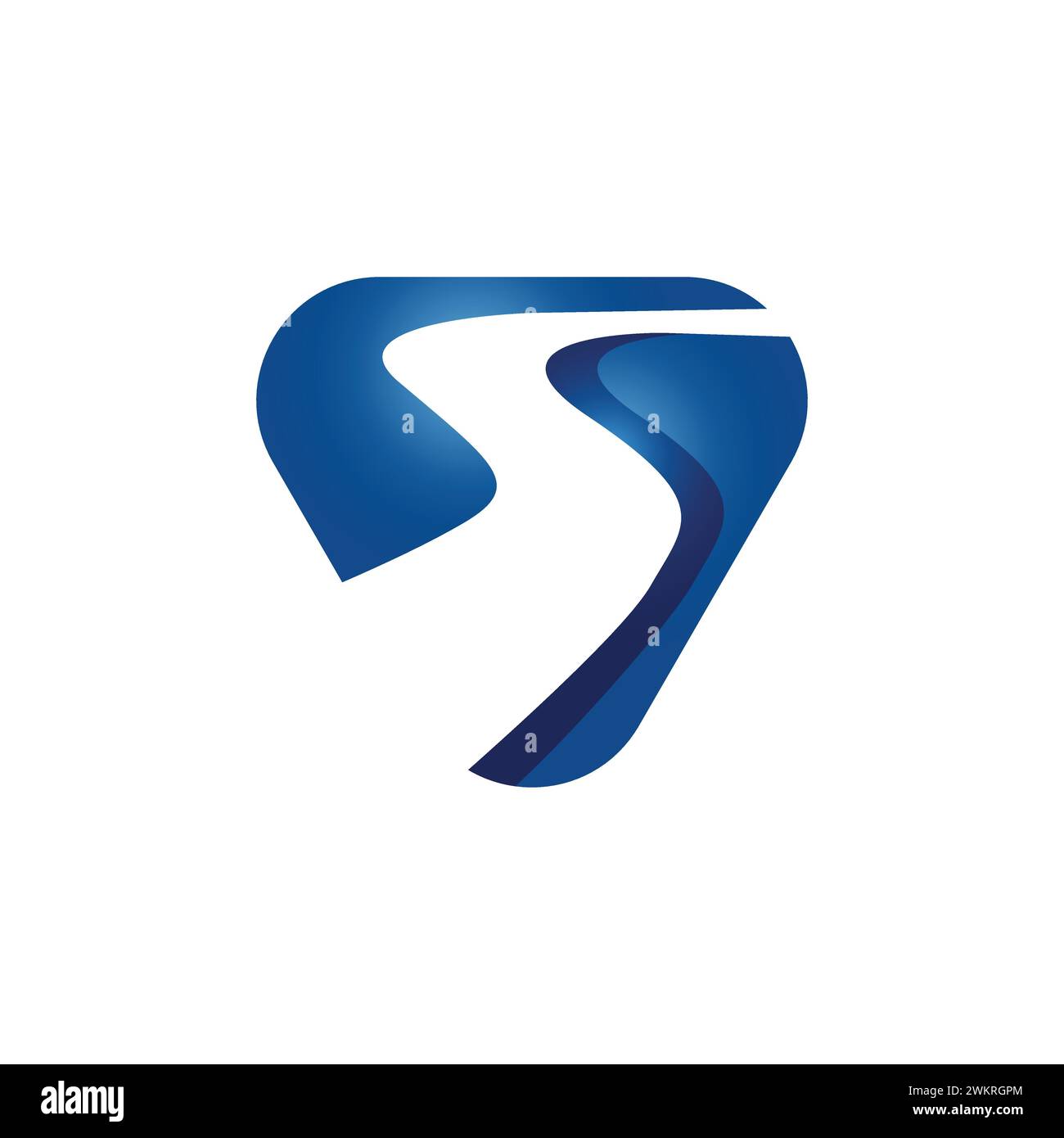 Immagine vettoriale del disegno dello spazio negativo di lettera S. Modello di design del logo con spazio negativo lettera S. Icona vettoriale universale. Simbolo del logotipo moderno Illustrazione Vettoriale