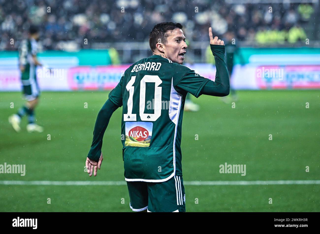 Atene, Grecia. 21 febbraio 2024. 10 Bernard del Panathinaikos FC durante la Coppa di Grecia, partita tra Panathinaikos FC e Paok FC allo Stadio Apostolos Nikolaidis, il 21 febbraio, ad Atene, Grecia crediti: Agenzia fotografica indipendente/Alamy Live News Foto Stock