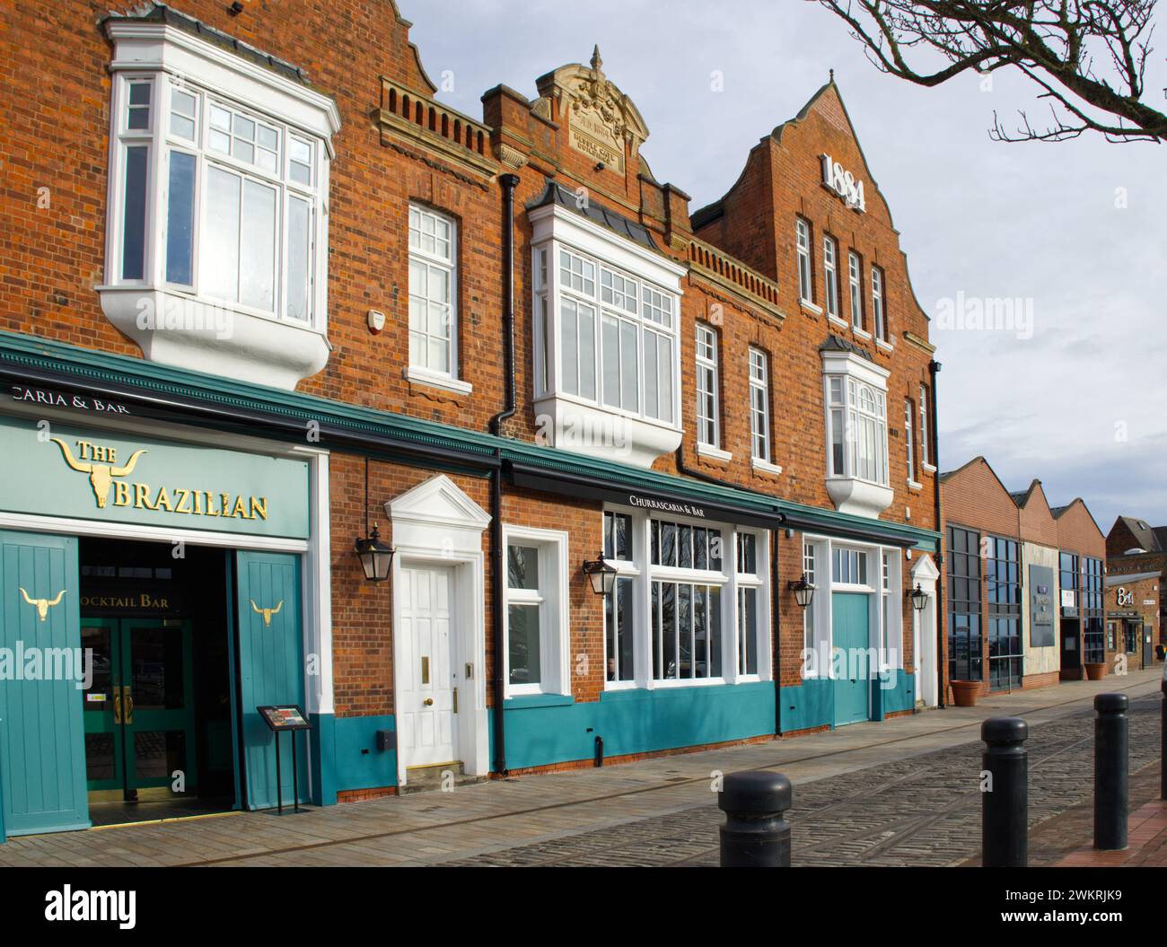 La Churrascarria brasiliana e il bar della Marina di Hull, Yorkshire Foto Stock