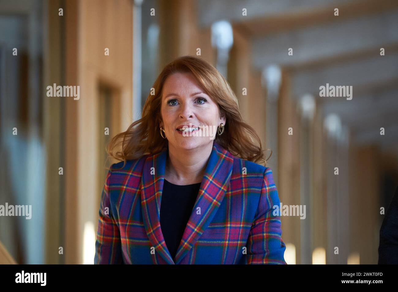 Edimburgo Scozia, Regno Unito 22 febbraio 2024. Ash Regan MSP al Parlamento scozzese. credito sst/alamy notizie in diretta Foto Stock