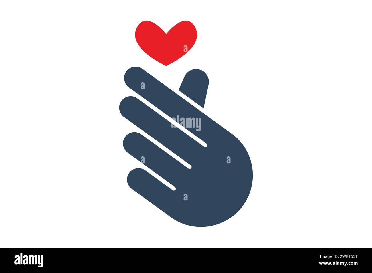 Ti amo il linguaggio dei segni. "I Love you sign" nel linguaggio dei segni con mani diverse, esprimendo amore. stile icona a tinta unita. illustrazione dell'elemento Illustrazione Vettoriale