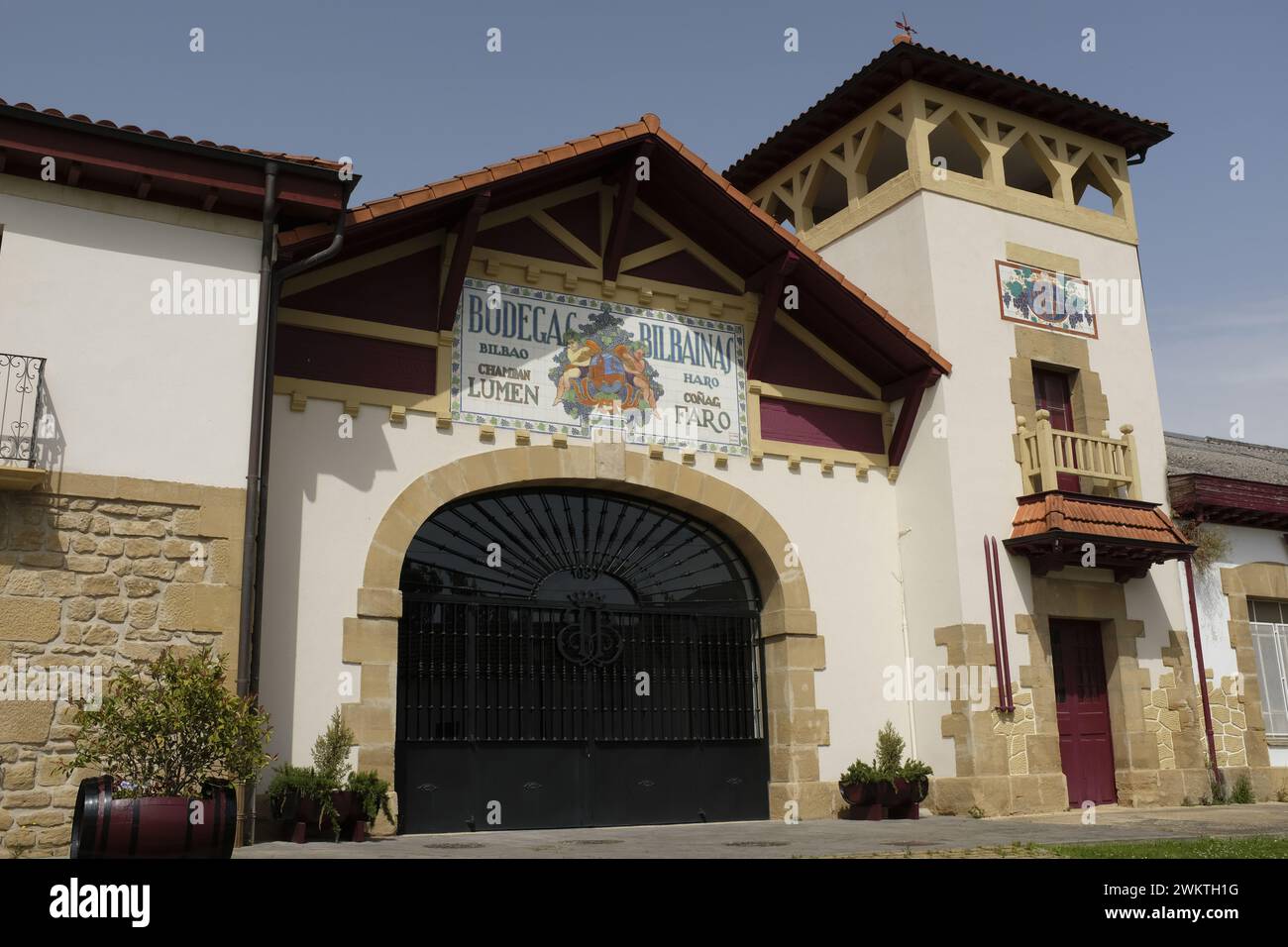 Bodegas Bilbainas, Haro, La Rioja, Spagna Foto Stock