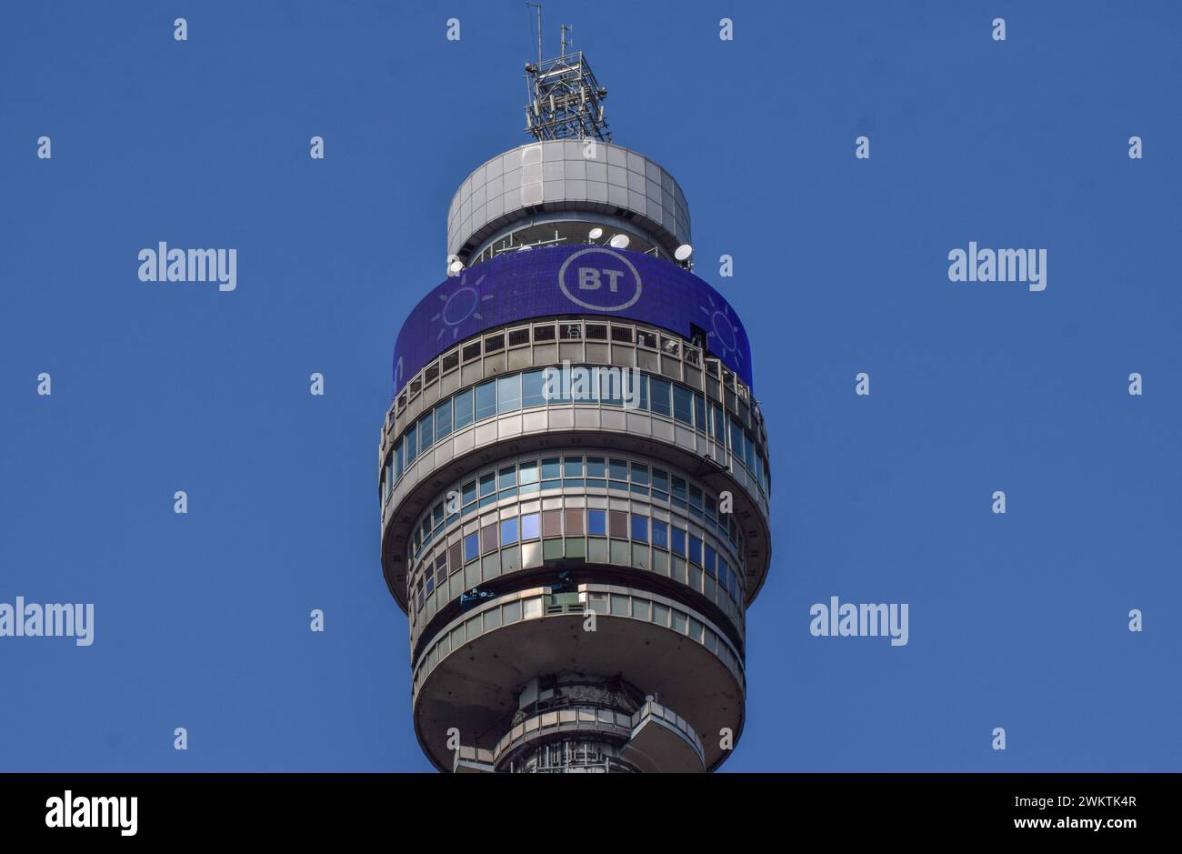 Londra, Regno Unito. 18 maggio 2023. Una vista generale della BT Tower nel centro di Londra. Credito: Vuk Valcic/Alamy Foto Stock