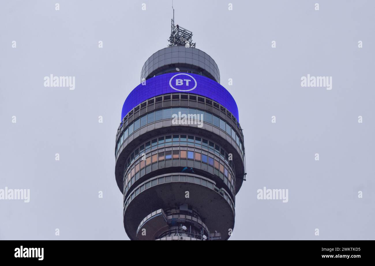 Londra, Regno Unito. 22 febbraio 2024. Vista generale della torre BT. Credito: Vuk Valcic/Alamy Foto Stock