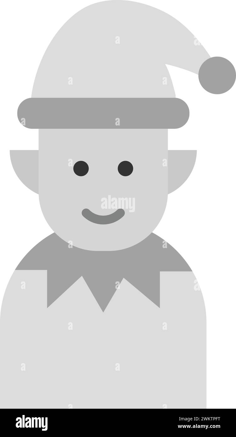 Immagine vettoriale dell'icona Man Elf. Illustrazione Vettoriale