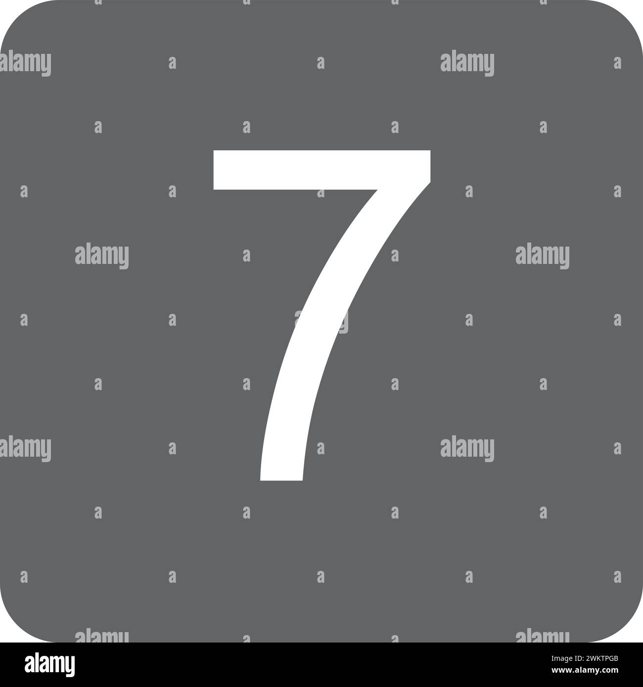 Immagine vettoriale con sette cifre del tasto. Illustrazione Vettoriale