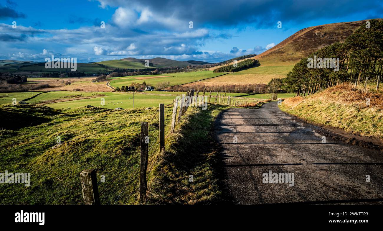 Paesaggio primaverile negli Scottish Borders Foto Stock