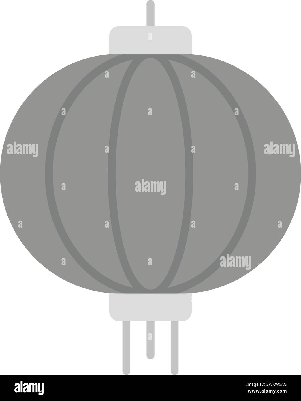 Immagine vettoriale icona Lanterna di carta rossa. Illustrazione Vettoriale