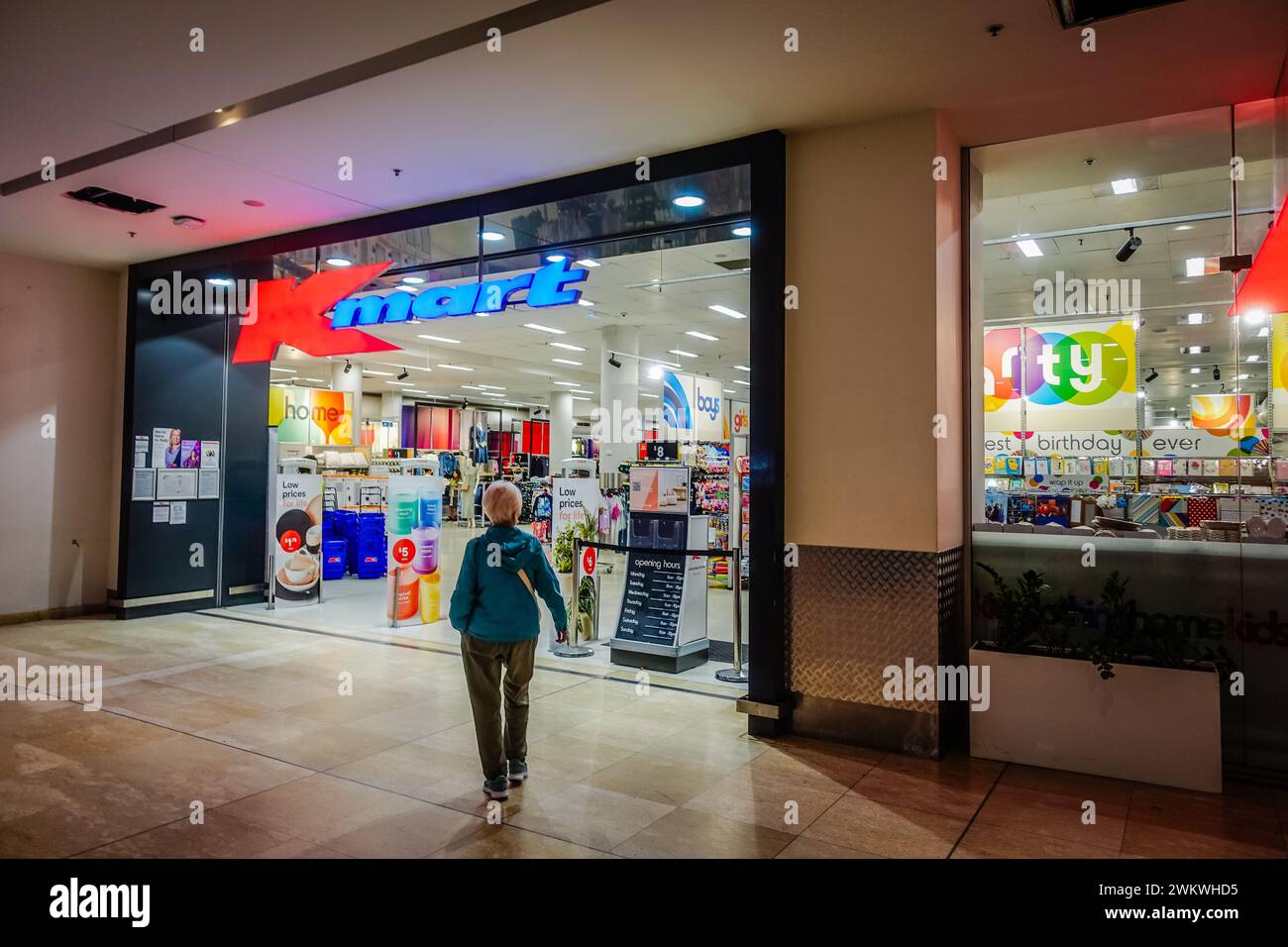 Ingresso al negozio Kmart di Sydney, Australia Foto Stock