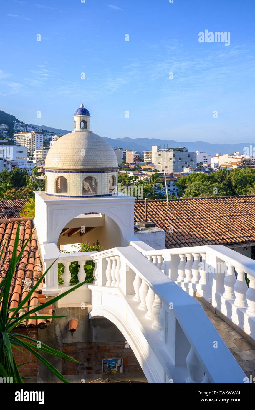 Casa Kimberly, un hotel boutique di lusso a Puerto Vallarta, Messico. Foto Stock